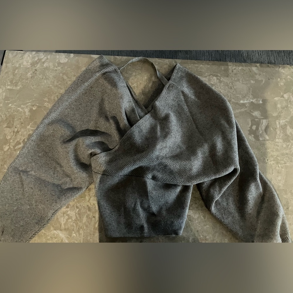 Love Tree Off-the-Shoulder Taupe Sweater